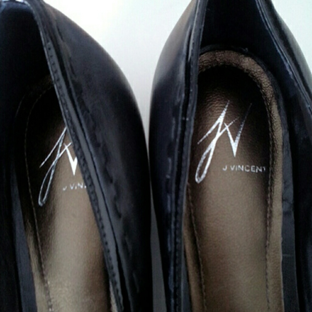 J Vincent Black Patent Leather Flats - 8M women - NWoT - Picture 7 of 12